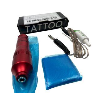 Professional Red Rotary Tattoo Pen Kit With Accessories 2p